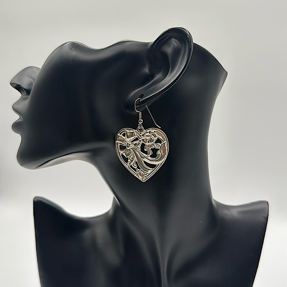 Silver Heart Earrings